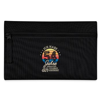 54. Geburtstag Geschenk Habe 54 Jahre Gebraucht - Federtasche - Schwarz - Vorne