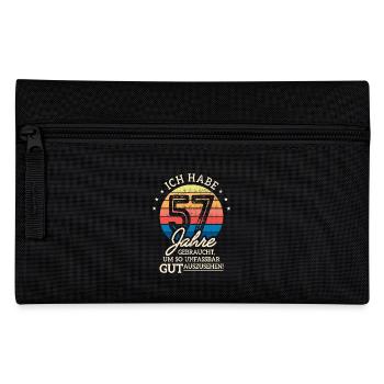57. Geburtstag Geschenk Habe 57 Jahre Gebraucht - Federtasche - Schwarz - Vorne