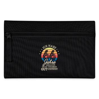 66. Geburtstag Geschenk Habe 66 Jahre Gebraucht - Federtasche - Schwarz - Vorne