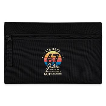 67. Geburtstag Geschenk Habe 67 Jahre Gebraucht - Federtasche - Schwarz - Vorne