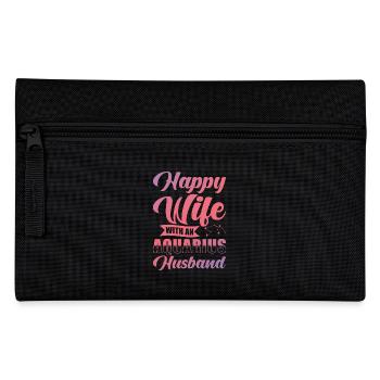 Aquarius Happy Woman with Aquarius Husband - Pencil Case - black - Front