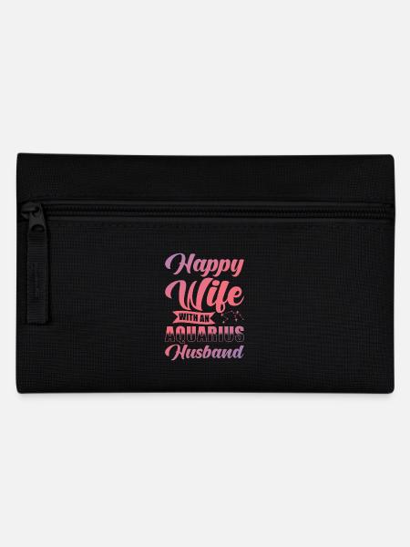 Wassermann Glückliche Frau mit Wasserman Ehemann - Federtasche - Schwarz