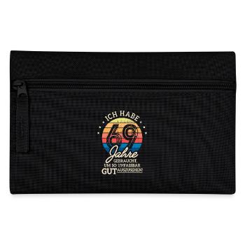 69. Geburtstag Geschenk Habe 69 Jahre Gebraucht - Federtasche - Schwarz - Vorne