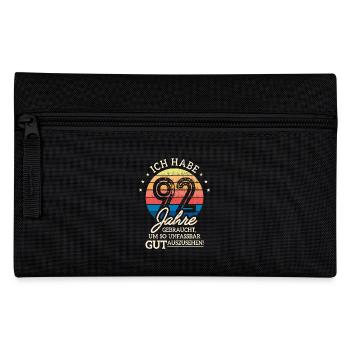 92. Geburtstag Geschenk Habe 92 Jahre Gebraucht - Federtasche - Schwarz - Vorne