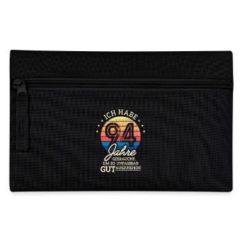 94. Geburtstag Geschenk Habe 94 Jahre Gebraucht - Federtasche - Schwarz - Vorne