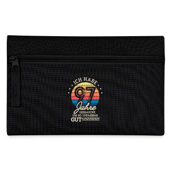 97. Geburtstag Geschenk Habe 97 Jahre Gebraucht - Federtasche - Schwarz - Vorne
