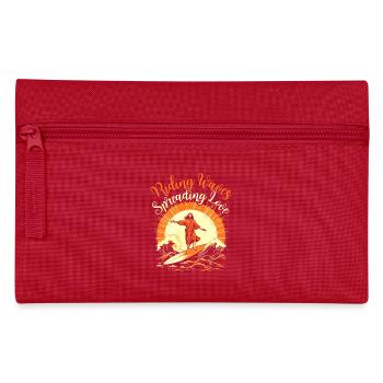 Surfing Jesus - Riding Waves Spreading Love - Trousse - rouge - Devant