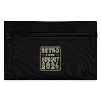 Birthday August 2024 Retro Gift - Pencil Case - black - Front