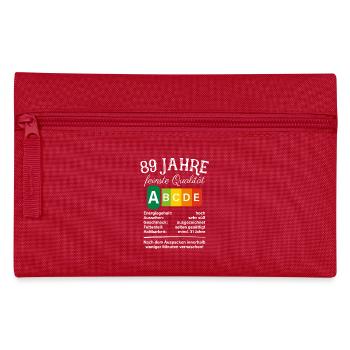 89 Jahre Feinste Qualität Geschenk 89. Geburtstag - Federtasche - Rot - Vorne