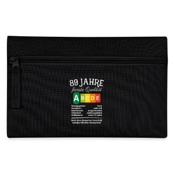 89 Jahre Feinste Qualität Geschenk 89. Geburtstag - Federtasche - Schwarz - Vorne