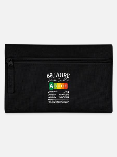 89 Jahre Feinste Qualität Geschenk 89. Geburtstag - Federtasche - Schwarz