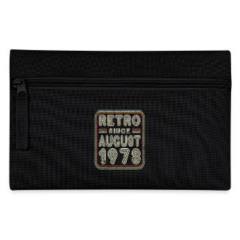 Birthday August 1973 Retro Gift - Pencil Case - black - Front