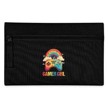 Gaming Konsole PC Zockerin Mädchen Gamer Girl - Federtasche - Schwarz - Vorne