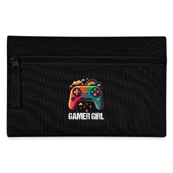 Gaming Konsole PC Zockerin Mädchen Gamer Girl - Federtasche - Schwarz - Vorne