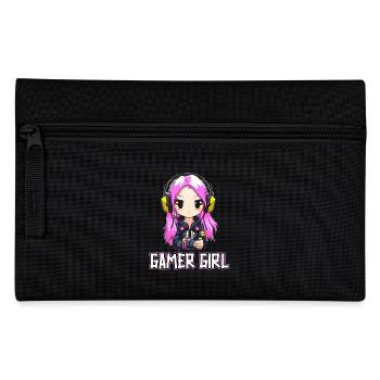Gaming Konsole PC Zockerin Mädchen Gamer Girl - Federtasche - Schwarz - Vorne
