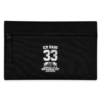 33. Geburtstag Geschenk Habe 33 Jahre Gebraucht - Federtasche - Schwarz - Vorne