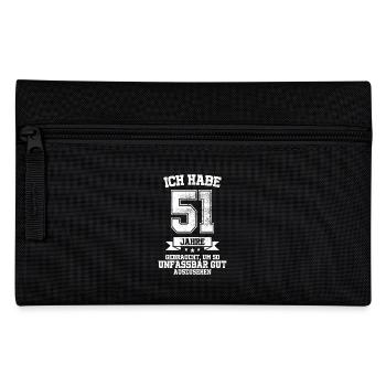 51. Geburtstag Geschenk Habe 51 Jahre Gebraucht - Federtasche - Schwarz - Vorne