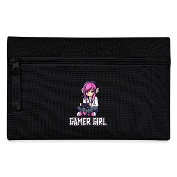 Gaming Konsole PC Zockerin Mädchen Gamer Girl - Federtasche - Schwarz - Vorne