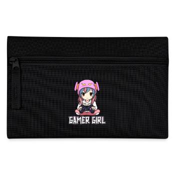 Gaming Konsole PC Zockerin Mädchen Gamer Girl - Federtasche - Schwarz - Vorne