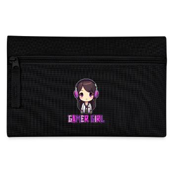 Gaming Konsole PC Zockerin Mädchen Gamer Girl - Federtasche - Schwarz - Vorne
