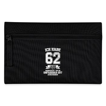 62. Geburtstag Geschenk Habe 62 Jahre Gebraucht - Federtasche - Schwarz - Vorne