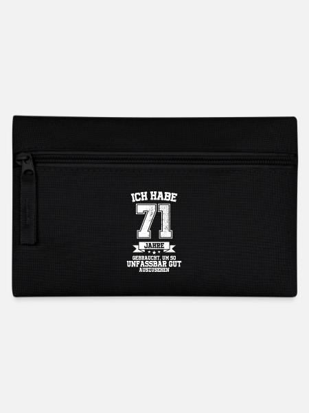 71. Geburtstag Geschenk Habe 71 Jahre Gebraucht - Federtasche - Schwarz