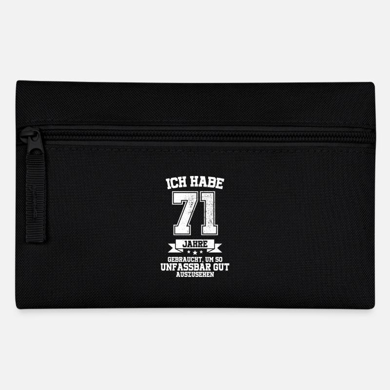 71. Geburtstag Geschenk Habe 71 Jahre Gebraucht - Federtasche - Schwarz