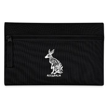 Tribal Symbol – Australia Kangaroo - Pencil Case - black - Front