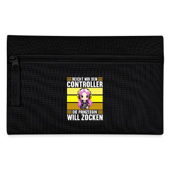 Gaming Konsole PC Zockerin Mädchen Gamer Girl - Federtasche - Schwarz - Vorne