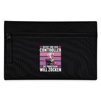 Gaming Konsole PC Zockerin Mädchen Gamer Girl - Federtasche - Schwarz - Vorne