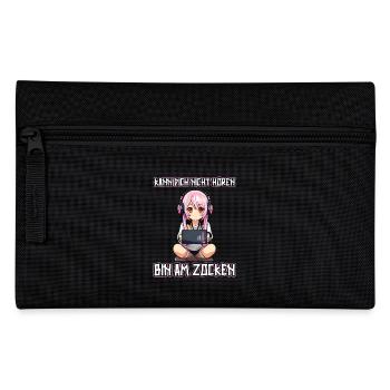 Gaming Konsole PC Zockerin Mädchen Gamer Girl - Federtasche - Schwarz - Vorne
