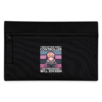 Gaming Konsole PC Zockerin Mädchen Gamer Girl - Federtasche - Schwarz - Vorne