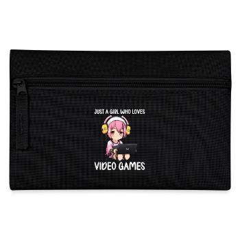 Gaming Konsole PC Zockerin Mädchen Gamer Girl - Federtasche - Schwarz - Vorne
