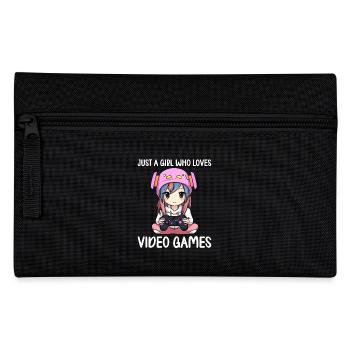 Gaming Konsole PC Zockerin Mädchen Gamer Girl - Federtasche - Schwarz - Vorne