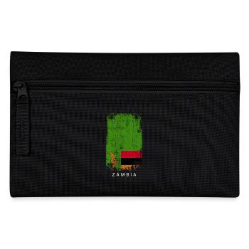 Souvenir with the country flag of Zambia - Pencil Case - black - Front