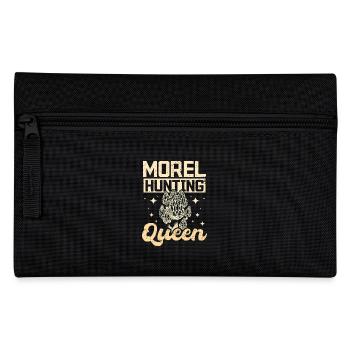Mushroom Morel Hunting Queen - Pencil Case - black - Front