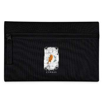 Souvenir with the country flag of Cyprus - Pencil Case - black - Front