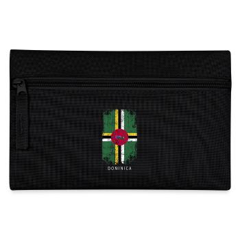 Souvenir avec le drapeau du pays de la Dominique - Trousse - noir - Devant