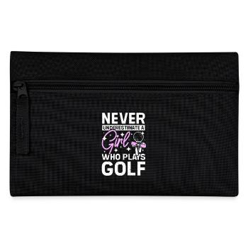 Ne sous-estimez jamais une femme ou une fille de golf - Trousse - noir - Devant