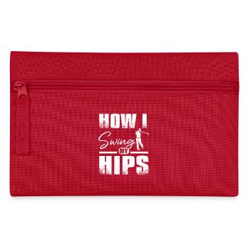 Golf How I swing my hips design for golfers - Pencil Case - red - Front