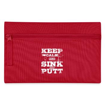 Keep calm and sink the put design for golfers - Federtasche - Rot - Vorne