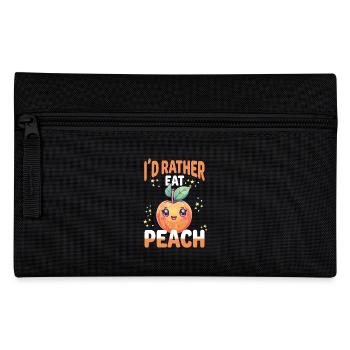 Peach Kawaii - Pencil Case - black - Front