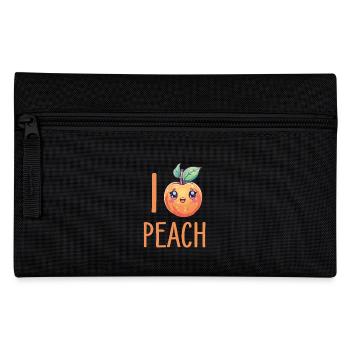 Peach Kawaii - Pencil Case - black - Front