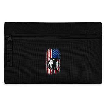 Usa Flag 4th of july golf design for golfers - Federtasche - Schwarz - Vorne