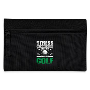 Funny stress golfing design for golfers - Pencil Case - black - Front