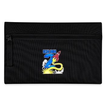 2 Birthday Boy Astronaut Rocket - deux ans - Trousse - noir - Devant