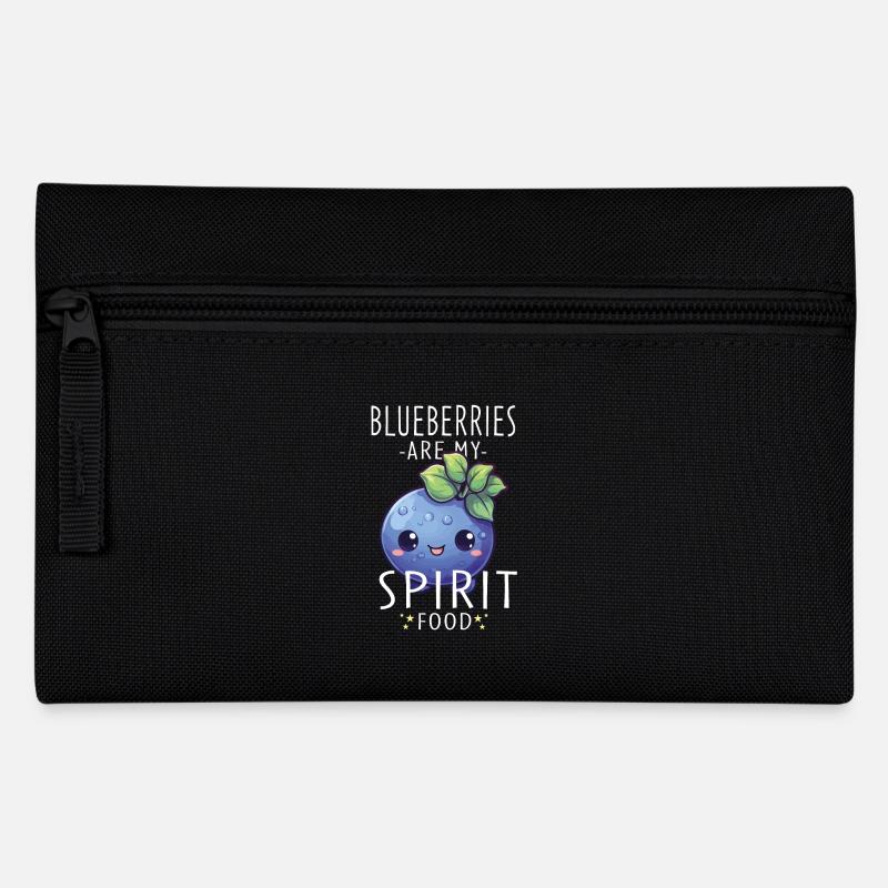 Blaubeere Kawaii - Federtasche - Schwarz