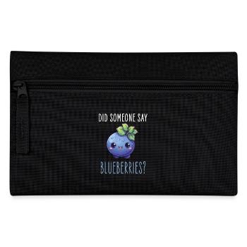 Blaubeere Kawaii - Federtasche - Schwarz - Vorne