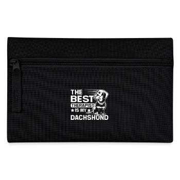 The best therapist is my dachshund - Pencil Case - black - Front