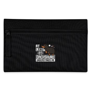 At least my dachshund understands me - Federtasche - Schwarz - Vorne